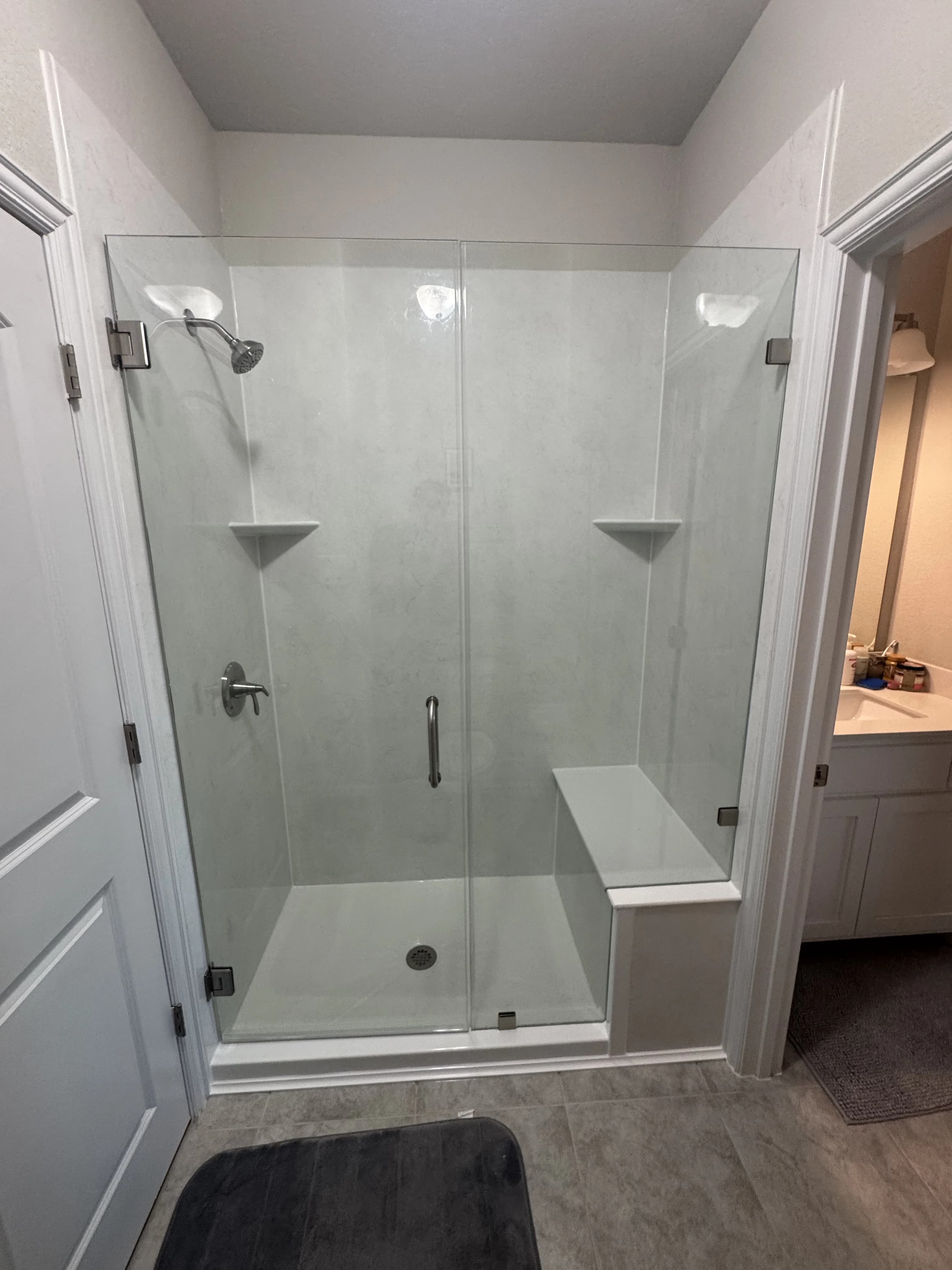 Custom Textured Glass Shower