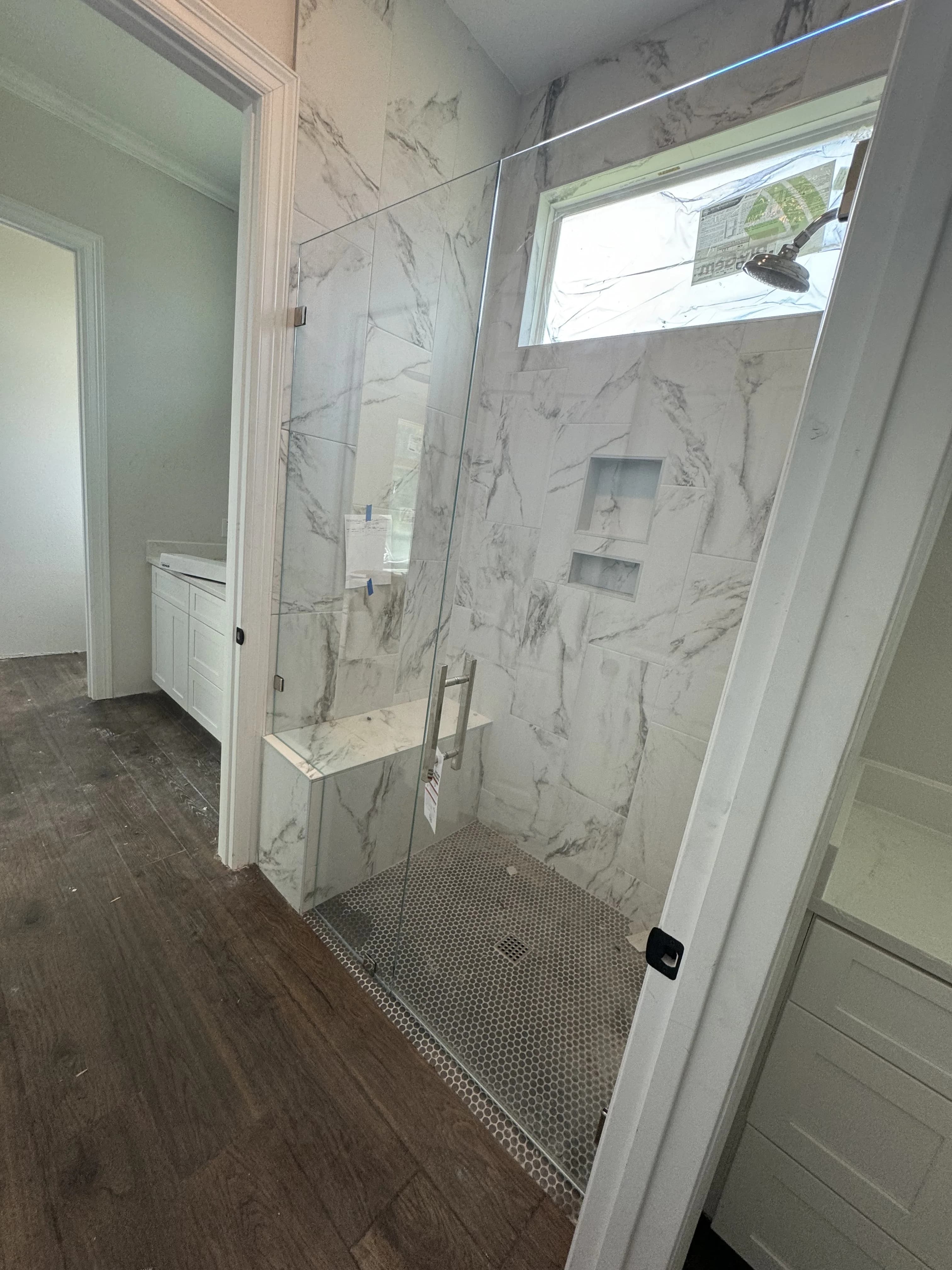 Corner Shower Enclosure Installation